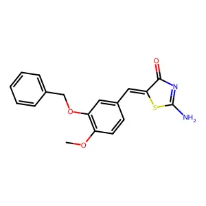 5-(3-(Benzyloxy)-4-methoxybenzylidene)-2-iminothiazolidin-4-one structure