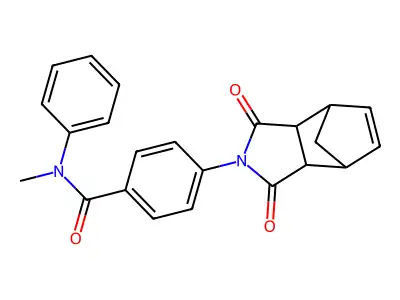 4-(1,3-dioxo-1,3,3a,4,7,7a-hexahydro-2H-4,7-methanoisoindol-2-yl)-N-methyl-N-phenylbenzamide structure