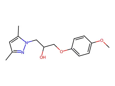 1-(3,5-Dimethylpyrazol-1-yl)-3-(4-methoxyphenoxy)propan-2-ol structure