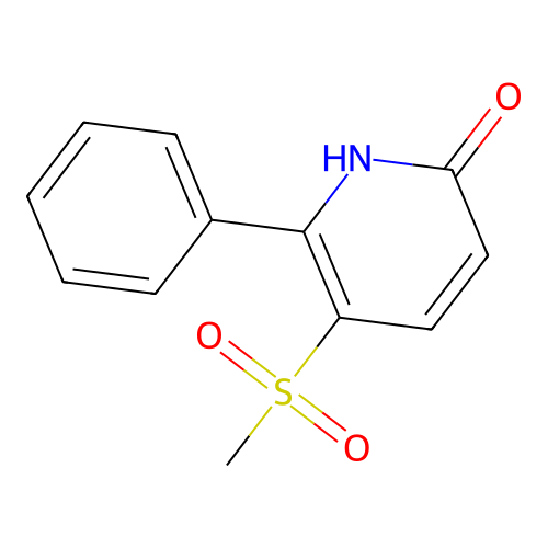 5-Methylsulfonyl-6-phenyl-pyrid-2-one structure
