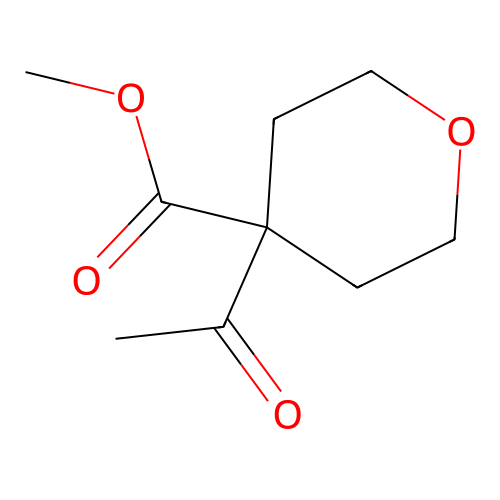 methyl 4-acetyltetrahydro-2H-pyran-4-carboxylate structure