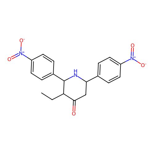 3-Ethyl-2,6-bis(4-nitrophenyl)piperidin-4-one structure