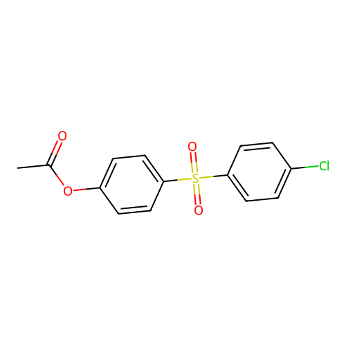 Acetic acid 4-(4-chloro-benzenesulfonyl)-phenyl ester structure