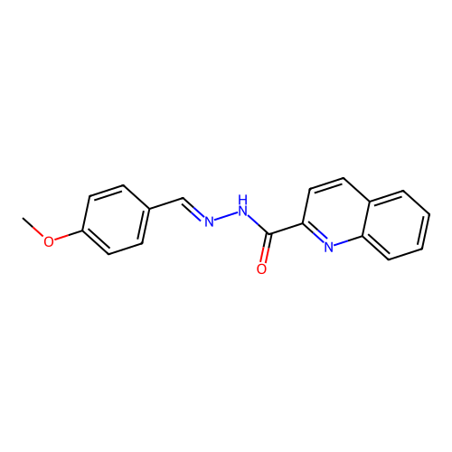 N'-[(E)-(4-Methoxyphenyl)methylidene]-2-quinolinecarbohydrazide structure