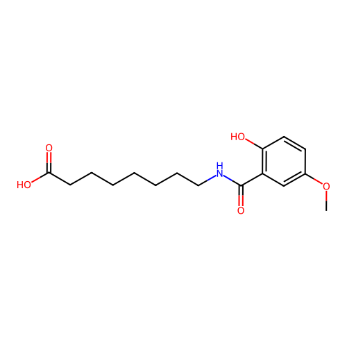 8-[(2-Hydroxy-5-methoxybenzoyl)amino]octanoic acid structure
