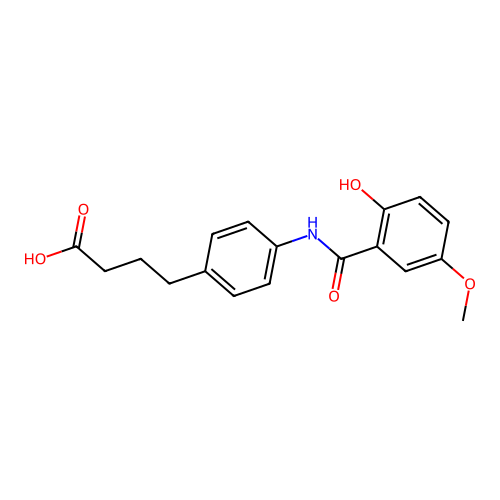 4-[(2-Hydroxy-5-methoxybenzoyl)amino]benzenebutanoic acid structure