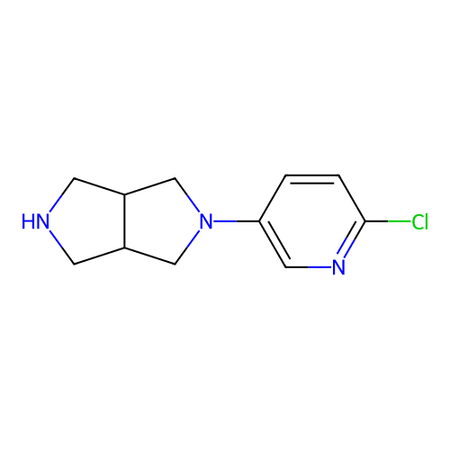 5-(6-chloro-3-pyridinyl)-2,3,3a,4,6,6a-hexahydro-1H-pyrrolo[3,4-c]pyrrole structure