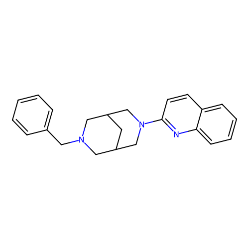 2-(7-Benzyl-3,7-diazabicyclo[3.3.1]nonan-3-yl)quinoline structure