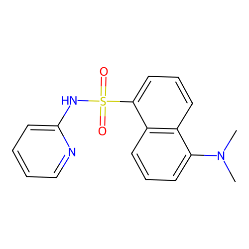 5-(dimethylamino)-N-(pyridin-2-yl)naphthalene-1-sulfonamide structure