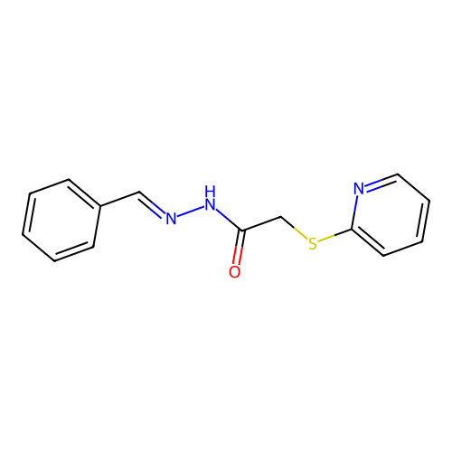 N-[(E)-benzylideneamino]-2-pyridin-2-ylsulfanylacetamide structure