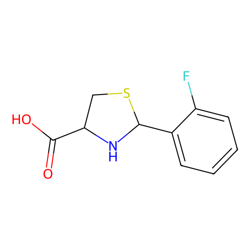 2-(2-Fluorophenyl)-1,3-thiazolidine-4-carboxylic acid structure