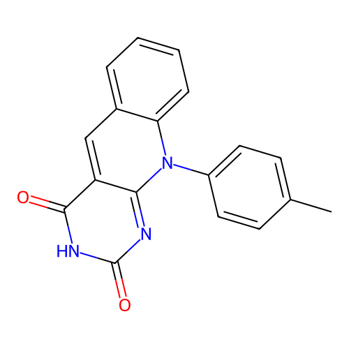 10-(p-tolyl)pyrimido[4,5-b]quinoline-2,4(3H,10H)-dione structure