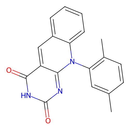 10-(2,5-dimethylphenyl)pyrimido[4,5-b]quinoline-2,4(3H,10H)-dione structure