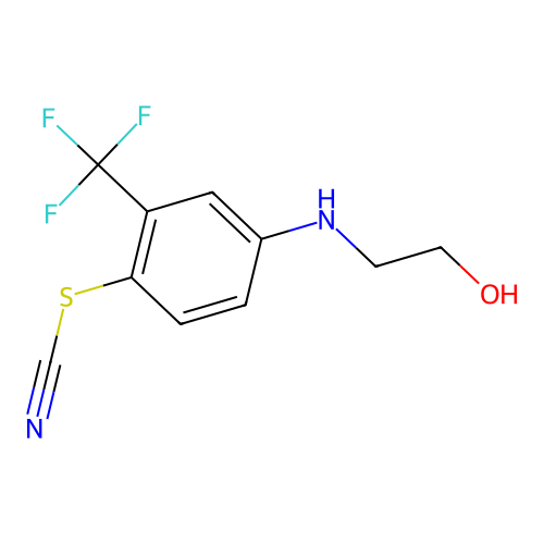 4-[(2-Hydroxyethyl)amino]-2-(trifluoromethyl)phenyl thiocyanate structure