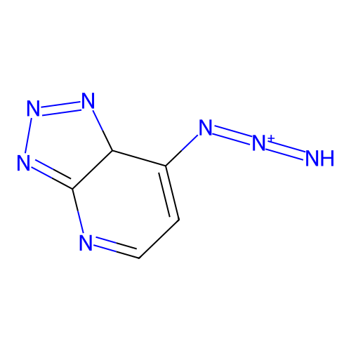 Imino-(5,7,8,9-tetrazabicyclo[4.3.0]nona-2,4,6,8-tetraen-2-ylimino)azanium structure