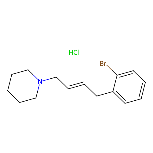 Piperidine, 1-(4-(o-bromophenyl)-2-butenyl)-, hydrochloride structure