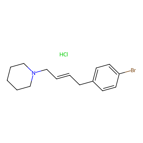 Piperidine, 1-(4-(p-bromophenyl)-2-butenyl)-, hydrochloride structure