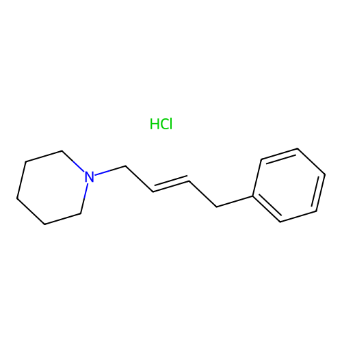 Piperidine, 1-(4-phenyl-2-butenyl)-, hydrochloride structure