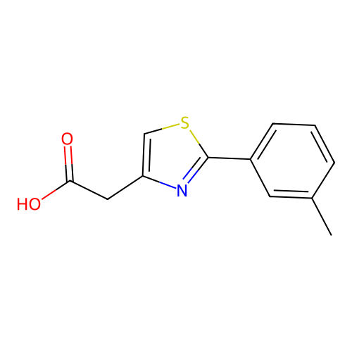 2-[2-(3-Methylphenyl)-1,3-thiazol-4-yl]acetic acid structure