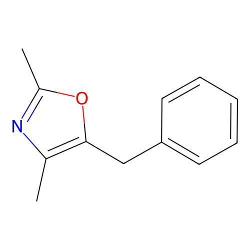 5-Benzyl-2,4-dimethyl-1,3-oxazole structure