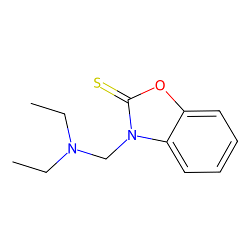 3-[(diethylamino)methyl]-1,3-benzoxazole-2(3H)-thione structure
