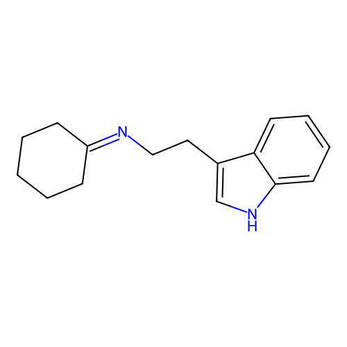 N-[2-(1H-indol-3-yl)ethyl]cyclohexanimine structure