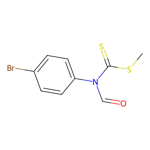 N-(4-bromophenyl)-N-(methylthiothioxomethyl)carboxamide structure