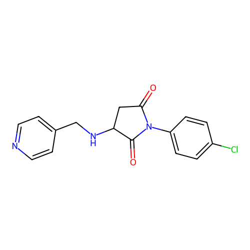 1-(4-Chlorophenyl)-3-[(pyridin-4-ylmethyl)amino]pyrrolidine-2,5-dione structure
