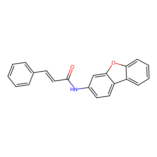 N-(dibenzo[b,d]furan-3-yl)cinnamamide structure