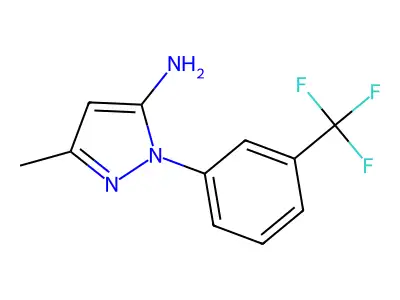 3-methyl-1-[3-(trifluoromethyl)phenyl]-1H-pyrazol-5-amine structure