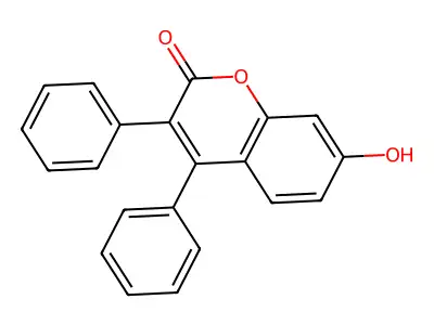 3,4-Diphenyl-7-hydroxycoumarin structure