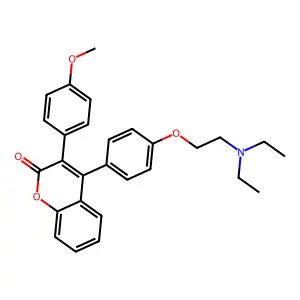 2-(((2-Chlorophenyl)methyl)thio)-5-propyl-1,3,4-oxadiazole structure