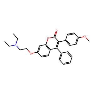 7-[2-(Diethylamino)ethoxy]-3-(4-methoxyphenyl)-4-phenyl-2h-chromen-2-one structure