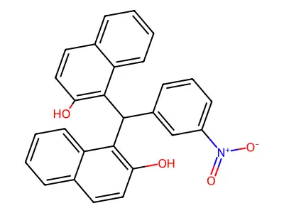 1,1'-(3-Nitrobenzylidene)DI(2-naphthol) structure