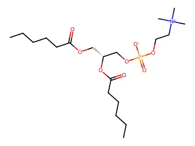 1,2-Hexanoylphosphatidylcholine structure
