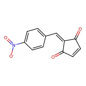 2-[(4-Nitrophenyl)methylidene]cyclopent-4-ene-1,3-dione structure