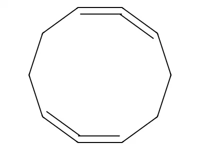 1,2,6,7-Cyclodecatetraene structure