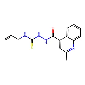 N-allyl-2-[(2-methyl-4-quinolinyl)carbonyl]hydrazinecarbothioamide structure
