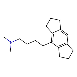 4-(1,2,3,5,6,7-hexahydro-s-indacen-4-yl)-N,N-dimethyl-1-butanamine structure