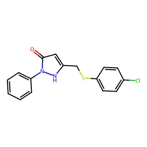 3-{[(4-chlorophenyl)thio]methyl}-1-phenyl-1H-pyrazol-5-ol structure