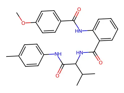 2-(4-Methoxybenzamido)-N-[3-methyl-1-(4-methylanilino)-1-oxobutan-2-yl]benzamide structure