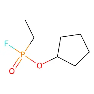 Phosphonofluoridic acid, ethyl-, cyclopentyl ester structure