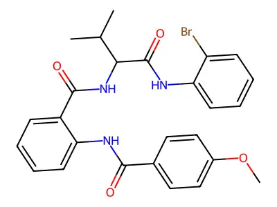 N-[1-(2-Bromoanilino)-3-methyl-1-oxobutan-2-yl]-2-(4-methoxybenzamido)benzamide structure