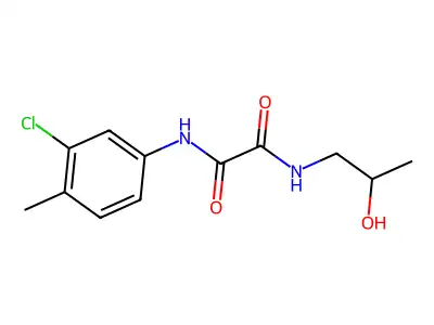 N'-(3-chloro-4-methylphenyl)-N-(2-hydroxypropyl)oxamide structure
