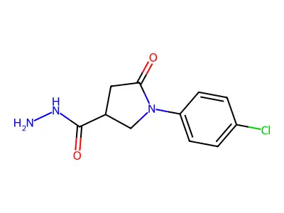 1-(4-Chlorophenyl)-5-oxopyrrolidine-3-carbohydrazide structure