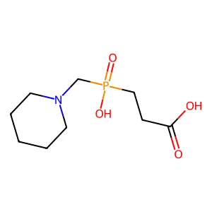 3-(Hydroxy(piperidin-1-ylmethyl)phosphoryl)propanoic acid structure