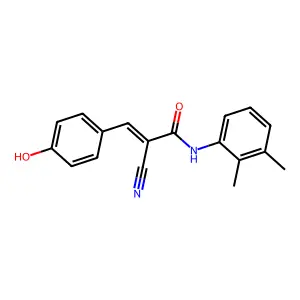2-cyano-N-(2,3-dimethylphenyl)-3-(4-hydroxyphenyl)prop-2-enamide structure