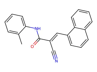 (E)-2-cyano-N-(2-methylphenyl)-3-naphthalen-1-ylprop-2-enamide structure