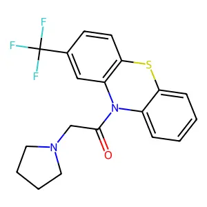 2-Pyrrolidin-1-yl-1-[2-(trifluoromethyl)phenothiazin-10-yl]ethanone structure