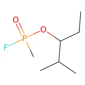 1-Ethyl-2-methylpropyl methylphosphonofluoridate structure
